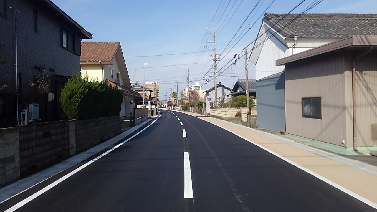 市道那816号線道路改良工事の完成写真