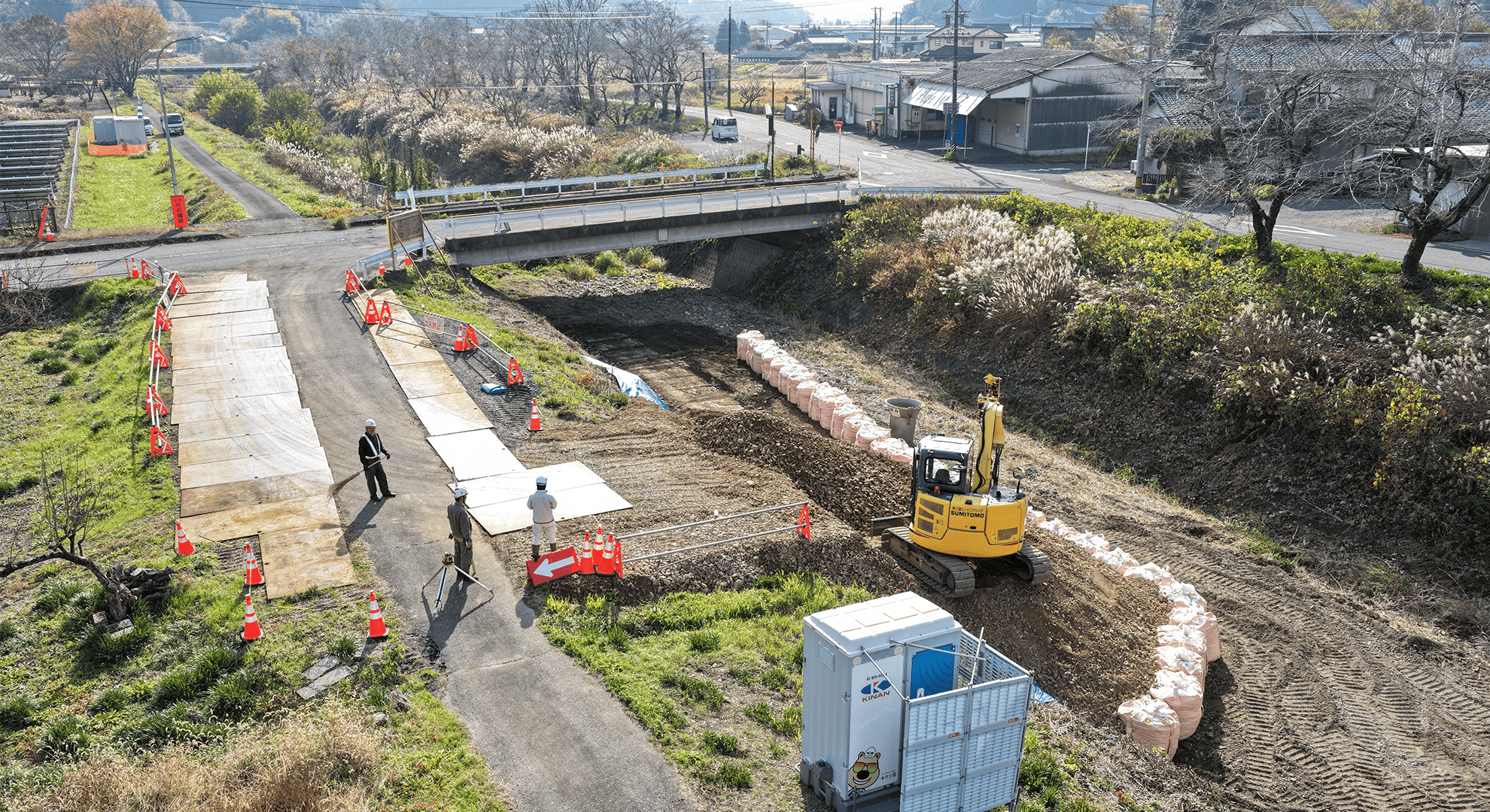 現場を上から撮影した写真