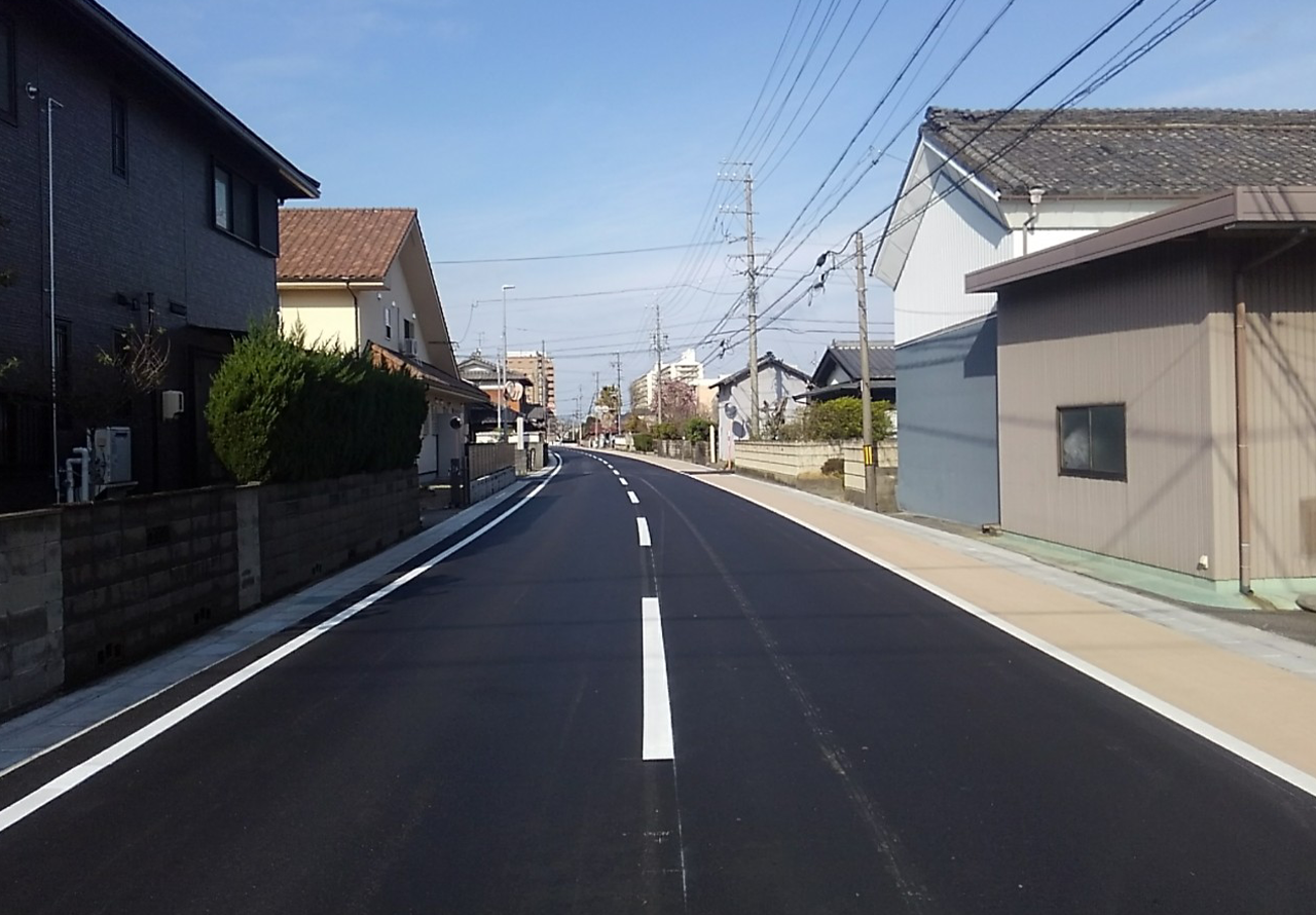 市道816号線道路改良工事の写真