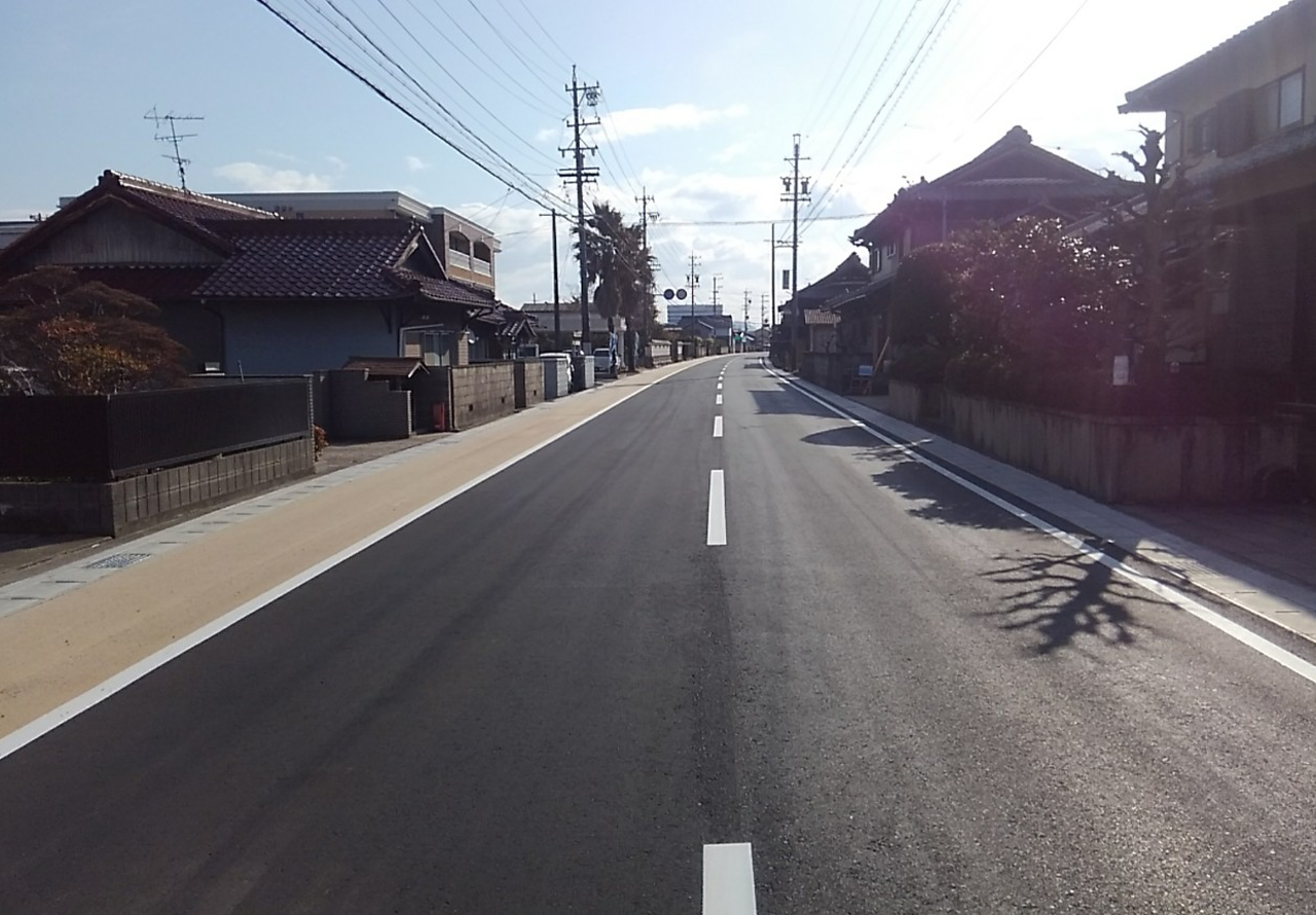 市道816号線道路改良工事の写真